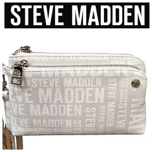 Steve Madden BTrell Logo Remix Wristlet/Wallet- White/Multi